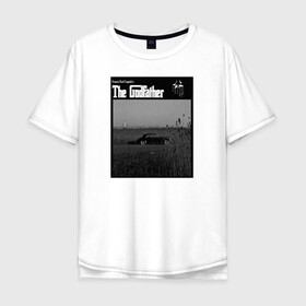 Мужская футболка хлопок Oversize с принтом Корлеоне в Новосибирске, 100% хлопок | свободный крой, круглый ворот, “спинка” длиннее передней части | godfather | кино | крестный отец | фильм