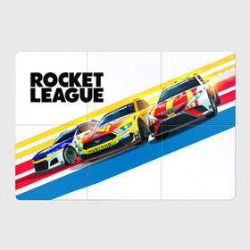 Магнитный плакат 3Х2 с принтом Rocket Car в Новосибирске, Полимерный материал с магнитным слоем | 6 деталей размером 9*9 см | game | games | race | rocket league | гонка | гоночка | игра | игры | лига ракет | машинки | рокет лига | футбол
