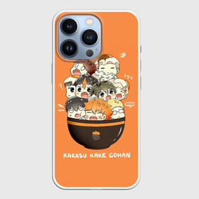 Чехол для iPhone 13 Pro с принтом Karasu kake gohan | Haikyuu в Новосибирске,  |  | anime | haikyu | haikyuu | karasuno | manga | аниме | асахи азумане | волейбол | волейбольный клуб | вороны | карасуно | коши сугавара | манга | рюноске танака | старшая школа | тобио кагеяма | хаику | хаикую | шоё хината