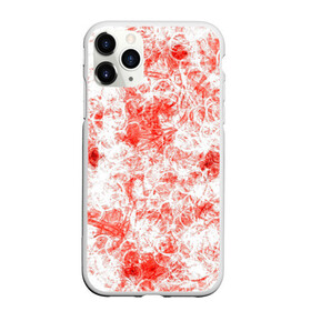 Чехол для iPhone 11 Pro матовый с принтом Кроваво-грязные пятна в Новосибирске, Силикон |  | красно белый | узоры | уникальность