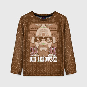 Детский лонгслив 3D с принтом The Big Lebowski в Новосибирске, 100% полиэстер | длинные рукава, круглый вырез горловины, полуприлегающий силуэт
 | donny | dude | jeff bridges | the big lebowski | walter sobchak | большой лебовский | боулинг | вальтер собчак | джефф бриджес | донни | заяц | кегли | кролик | фильм | чувак