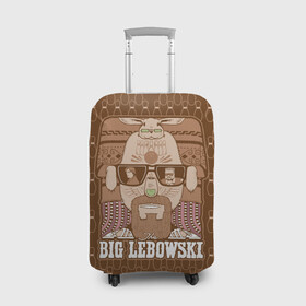 Чехол для чемодана 3D с принтом The Big Lebowski в Новосибирске, 86% полиэфир, 14% спандекс | двустороннее нанесение принта, прорези для ручек и колес | donny | dude | jeff bridges | the big lebowski | walter sobchak | большой лебовский | боулинг | вальтер собчак | джефф бриджес | донни | заяц | кегли | кролик | фильм | чувак