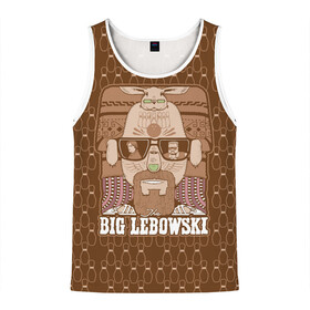 Мужская майка 3D с принтом The Big Lebowski в Новосибирске, 100% полиэстер | круглая горловина, приталенный силуэт, длина до линии бедра. Пройма и горловина окантованы тонкой бейкой | donny | dude | jeff bridges | the big lebowski | walter sobchak | большой лебовский | боулинг | вальтер собчак | джефф бриджес | донни | заяц | кегли | кролик | фильм | чувак