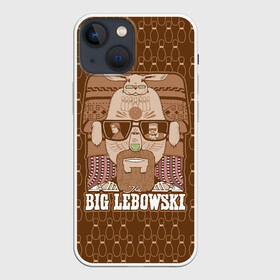 Чехол для iPhone 13 mini с принтом The Big Lebowski в Новосибирске,  |  | donny | dude | jeff bridges | the big lebowski | walter sobchak | большой лебовский | боулинг | вальтер собчак | джефф бриджес | донни | заяц | кегли | кролик | фильм | чувак