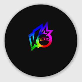 Коврик для мышки круглый с принтом Knockout city. Rainbow logo в Новосибирске, резина и полиэстер | круглая форма, изображение наносится на всю лицевую часть | Тематика изображения на принте: a | arts | ball | box | city | dodgeball | e | electronic | game | gradient | knockout | logo | nintendo | playstation | rainbow | switch | technologies | x | а | артс | вышибалы | город | градиент | е | игра | лого | логотип | мяч | нокаут | 