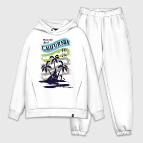 Мужской костюм хлопок OVERSIZE с принтом CALIFORNIA BEECH в Новосибирске,  |  | beech | california | retro | sea | summer | usa | каникулы | лето | море | отдых | пальмы | пляж | ретро | тропики