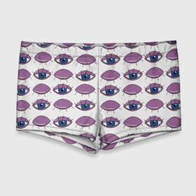 Мужские купальные плавки 3D с принтом Глаза фиолетовые в Новосибирске, Полиэстер 85%, Спандекс 15% |  | Тематика изображения на принте: геометрия | глаз | глаза | иллюзия | медицина | окулист | паттерн | психоделика | радуга | цвета