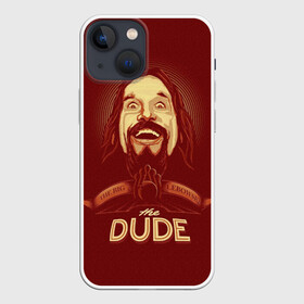 Чехол для iPhone 13 mini с принтом The Dude в Новосибирске,  |  | dude | jeff bridges | the big lebowski | большой лебовский | боулинг | джефф бриджес | кегли | чувак | шар