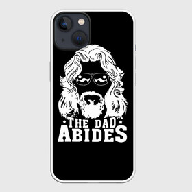 Чехол для iPhone 13 с принтом The dad ABIDES в Новосибирске,  |  | dude | jeff bridges | the big lebowski | большой лебовский | джефф бриджес | трафарет | фильм | чувак