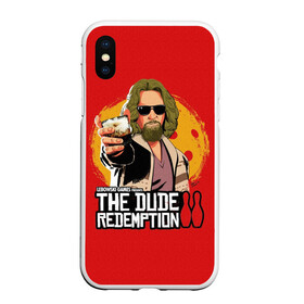 Чехол для iPhone XS Max матовый с принтом The dude redemption в Новосибирске, Силикон | Область печати: задняя сторона чехла, без боковых панелей | dude | jeff bridges | the big lebowski | the dude redemption | большой лебовский | боулинг | джефф бриджес | кегли | коктейль | фильм | чувак | шар