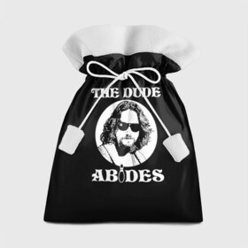 Подарочный 3D мешок с принтом The dude ABIDES в Новосибирске, 100% полиэстер | Размер: 29*39 см | dude | jeff bridges | the big lebowski | the dude abides | большой лебовский | джефф бриджес | фильм | чувак