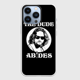Чехол для iPhone 13 Pro с принтом The dude ABIDES в Новосибирске,  |  | dude | jeff bridges | the big lebowski | the dude abides | большой лебовский | джефф бриджес | фильм | чувак