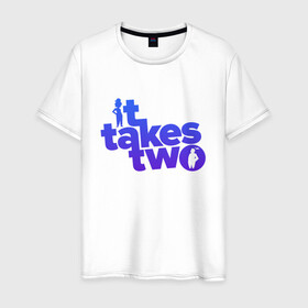 Мужская футболка хлопок с принтом It Takes Two в Новосибирске, 100% хлопок | прямой крой, круглый вырез горловины, длина до линии бедер, слегка спущенное плечо. | ea games | gamer | games | hazelight
