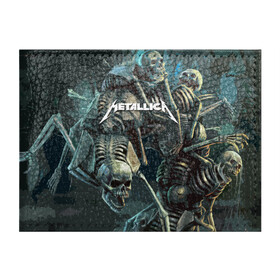 Обложка для студенческого билета с принтом Metallica Metal Skull в Новосибирске, натуральная кожа | Размер: 11*8 см; Печать на всей внешней стороне | Тематика изображения на принте: american | james hetfield | kirk hammett | metal band | metallica | music | mystic | rock | американская | джеймс хетфилд | металлика | музыка | рок | скилет | череп