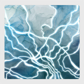 Магнитный плакат 3Х3 с принтом Молнии в Новосибирске, Полимерный материал с магнитным слоем | 9 деталей размером 9*9 см | абстракция | батик | иллюзия | молния | подсветка | разводы | свечение | текстура