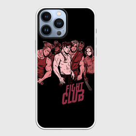 Чехол для iPhone 13 Pro Max с принтом Fight Club x Street Fighter в Новосибирске,  |  | Тематика изображения на принте: fight club | fighting | game | games | street fighter | балрог | бланка | бойцовский клуб | вега | зангиев | игра | игры | классика | рю | сагат | стрит файтер | уличный боец | чан ли