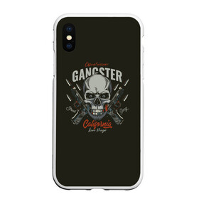 Чехол для iPhone XS Max матовый с принтом GANGSTER в Новосибирске, Силикон | Область печати: задняя сторона чехла, без боковых панелей | gangster | skull | zombie | адамова голова | гангстер | зомби | кладбище | мафиози | мертвец | могила | мумия | навь | пират | скелет | ужас | череп | череп и кости | черепок | черепушка