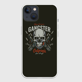 Чехол для iPhone 13 с принтом GANGSTER в Новосибирске,  |  | gangster | skull | zombie | адамова голова | гангстер | зомби | кладбище | мафиози | мертвец | могила | мумия | навь | пират | скелет | ужас | череп | череп и кости | черепок | черепушка