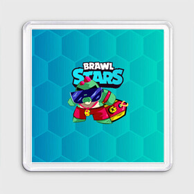 Магнит 55*55 с принтом Базз Buzz Brawl Stars в Новосибирске, Пластик | Размер: 65*65 мм; Размер печати: 55*55 мм | brawl | brawl stars | brawlstars | brawl_stars | buz | buzz | баз | базз | бравл | бравлстарс | буз