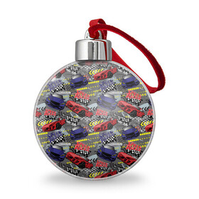 Ёлочный шар с принтом Гоночная машина в Новосибирске, Пластик | Диаметр: 77 мм | авто | автолюбитель | автомобили | гонки | гоночная | машина | старт | финиш