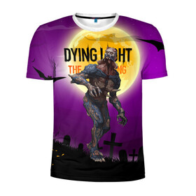 Мужская футболка 3D спортивная с принтом Dying light зомби в Новосибирске, 100% полиэстер с улучшенными характеристиками | приталенный силуэт, круглая горловина, широкие плечи, сужается к линии бедра | dying light | аномалия | зараженный | монстр | мутант | ужасы | урод | хоррор