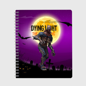 Тетрадь с принтом Dying light зомби в Новосибирске, 100% бумага | 48 листов, плотность листов — 60 г/м2, плотность картонной обложки — 250 г/м2. Листы скреплены сбоку удобной пружинной спиралью. Уголки страниц и обложки скругленные. Цвет линий — светло-серый
 | Тематика изображения на принте: dying light | аномалия | зараженный | монстр | мутант | ужасы | урод | хоррор