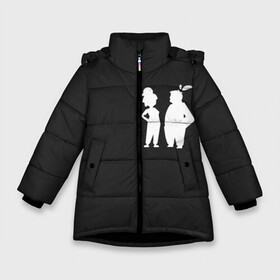 Зимняя куртка для девочек 3D с принтом It Takes Two Silhouette в Новосибирске, ткань верха — 100% полиэстер; подклад — 100% полиэстер, утеплитель — 100% полиэстер. | длина ниже бедра, удлиненная спинка, воротник стойка и отстегивающийся капюшон. Есть боковые карманы с листочкой на кнопках, утяжки по низу изделия и внутренний карман на молнии. 

Предусмотрены светоотражающий принт на спинке, радужный светоотражающий элемент на пуллере молнии и на резинке для утяжки. | cody | dandelion | doctor | hakim | hammer | inscription | it | mei | nails | rope | silhouette | takes | two | веревка | гвозди | два | двое | для | доктор | коди | молоток | мэй | надпись | нужны | одуванчик | силуэт | хаким | 