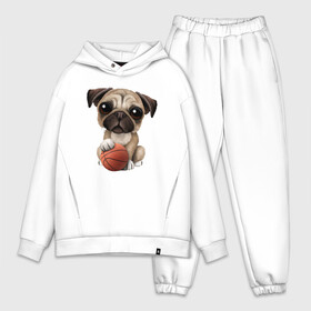 Мужской костюм хлопок OVERSIZE с принтом Мопс   Баскетбол в Новосибирске,  |  | basketball | dog | game | nba | pug | sport | streetball | баскетбол | баскетболист | животные | игра | игрок | мопс | мяч | нба | собака | спорт | стритбол | тренер