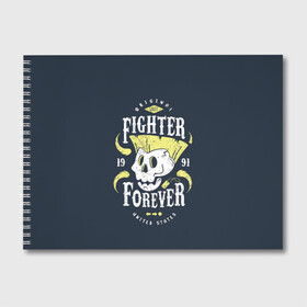 Альбом для рисования с принтом Fighter forever в Новосибирске, 100% бумага
 | матовая бумага, плотность 200 мг. | fighting | game | games | street fighter | балрог | бланка | вега | зангиев | игра | игры | классика | рю | сагат | стрит файтер | уличный боец | чан ли