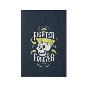 Обложка для паспорта матовая кожа с принтом Fighter forever в Новосибирске, натуральная матовая кожа | размер 19,3 х 13,7 см; прозрачные пластиковые крепления | fighting | game | games | street fighter | балрог | бланка | вега | зангиев | игра | игры | классика | рю | сагат | стрит файтер | уличный боец | чан ли