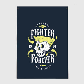 Постер с принтом Fighter forever в Новосибирске, 100% бумага
 | бумага, плотность 150 мг. Матовая, но за счет высокого коэффициента гладкости имеет небольшой блеск и дает на свету блики, но в отличии от глянцевой бумаги не покрыта лаком | fighting | game | games | street fighter | балрог | бланка | вега | зангиев | игра | игры | классика | рю | сагат | стрит файтер | уличный боец | чан ли