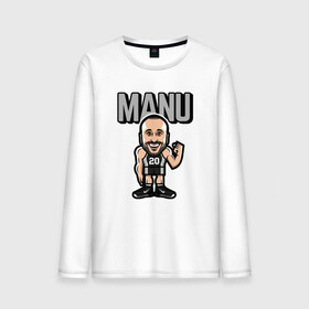 Мужской лонгслив хлопок с принтом Manu в Новосибирске, 100% хлопок |  | basketball | game | ginobili | manu | nba | san antonio | sport | spurs | streetball | баскетбол | баскетболист | джинобили | игра | игрок | ману | мяч | нба | сан антонио | сперс | спорт | стритбол | тренер