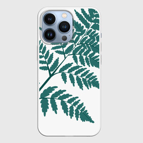 Чехол для iPhone 13 Pro с принтом Зелёный папоротник в Новосибирске,  |  | ветка | зеленый | листик | папоротник | природа | растение