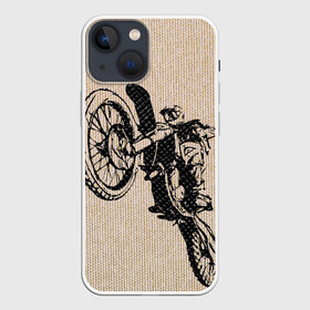 Чехол для iPhone 13 mini с принтом Эндуро Кросс в Новосибирске,  |  | байк | байкер | мото | мото кросс | мотокрос | мотоцикл | питбайк