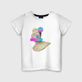 Детская футболка хлопок с принтом Современный Мыслитель в Новосибирске, 100% хлопок | круглый вырез горловины, полуприлегающий силуэт, длина до линии бедер | арт | голиаф | иллюстрация | мыслитель | статуя