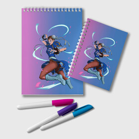 Блокнот с принтом Dengerous Chun Li в Новосибирске, 100% бумага | 48 листов, плотность листов — 60 г/м2, плотность картонной обложки — 250 г/м2. Листы скреплены удобной пружинной спиралью. Цвет линий — светло-серый
 | Тематика изображения на принте: chun li | fighting | game | games | street fighter | игра | игры | классика | стрит файтер | уличный боец | чан ли | чун ли