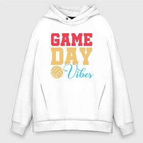 Мужское худи Oversize хлопок с принтом Game Day Vibes в Новосибирске, френч-терри — 70% хлопок, 30% полиэстер. Мягкий теплый начес внутри —100% хлопок | боковые карманы, эластичные манжеты и нижняя кромка, капюшон на магнитной кнопке | ball | beach | game | sport | volley | volleyball | волейбол | волейболист | волейболистка | гол | игра | игрок | мяч | площадка | пляж | пляжный | победа | сетка | спорт | тренер | чемпион