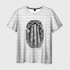 Мужская футболка 3D с принтом Слава богам родным в Новосибирске, 100% полиэфир | прямой крой, круглый вырез горловины, длина до линии бедер | богам | кельтский | оберег | родным | руны | символы | слава | славянские | узоры
