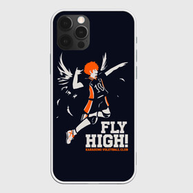 Чехол для iPhone 12 Pro Max с принтом fly high! Шоё Хината Haikyuu!! в Новосибирске, Силикон |  | Тематика изображения на принте: 10 номер | anime | haikyu | haikyuu | hinata shoyo | karasuno | manga | аниме | волейбол | волейбольный клуб | иероглифы | карасуно | лети высоко | лого | манга | надпись | прыжок | старшая школа | хаику | хаикую