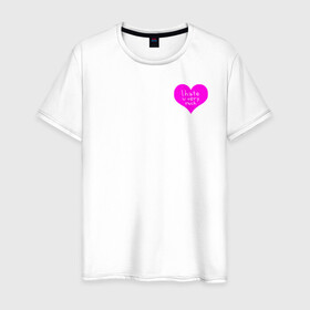 Мужская футболка хлопок с принтом I hate u в Новосибирске, 100% хлопок | прямой крой, круглый вырез горловины, длина до линии бедер, слегка спущенное плечо. | hate | heart | love | любовь | ненавижу | ненависть | сердце