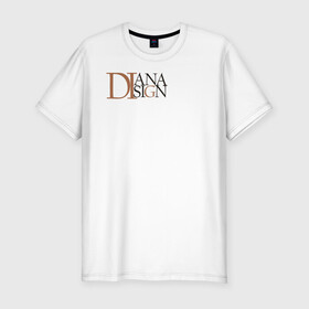 Мужская футболка хлопок Slim с принтом DIanaDisain в Новосибирске, 92% хлопок, 8% лайкра | приталенный силуэт, круглый вырез ворота, длина до линии бедра, короткий рукав | бренд | диана | дизайнер | стиль | студент | фирменный