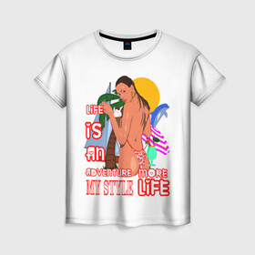 Женская футболка 3D с принтом Лето в Новосибирске, 100% полиэфир ( синтетическое хлопкоподобное полотно) | прямой крой, круглый вырез горловины, длина до линии бедер | девушка | жизнь | лето | море | отдых | отпуск | пляж | приключение | путешествия | солнце | стиль