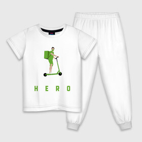 Детская пижама хлопок с принтом ГЕРОЙ в Новосибирске, 100% хлопок |  брюки и футболка прямого кроя, без карманов, на брюках мягкая резинка на поясе и по низу штанин
 | covid | hero | superhero | yaay | доставка | индийский | ковид | корона | курьер | новый герой | россия 2022