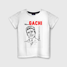 Детская футболка хлопок с принтом гачимучи в Новосибирске, 100% хлопок | круглый вырез горловины, полуприлегающий силуэт, длина до линии бедер | Тематика изображения на принте: gachi | gachimuchi | гачимучи | япония