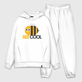 Мужской костюм хлопок OVERSIZE с принтом Bee Cool в Новосибирске,  |  | cool | арт | иллюстрация | насекомое | пчела