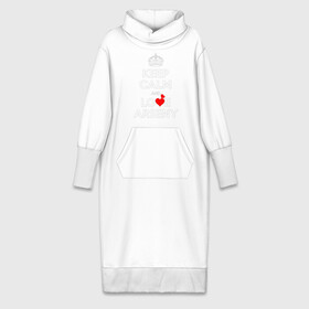 Платье удлиненное хлопок с принтом Будь спок и люби Арсения в Новосибирске,  |  | hearts | keep calm and | love | будь спок и люби арсения | любите | любовь | сердца | сохраняйте | спокойствие