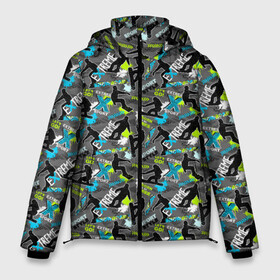 Мужская зимняя куртка 3D с принтом Сноуборд в Новосибирске, верх — 100% полиэстер; подкладка — 100% полиэстер; утеплитель — 100% полиэстер | длина ниже бедра, свободный силуэт Оверсайз. Есть воротник-стойка, отстегивающийся капюшон и ветрозащитная планка. 

Боковые карманы с листочкой на кнопках и внутренний карман на молнии. | biathlon | curling | figure skating | hockey | short track | skating | ski race | snowboard | sports | winter sports | биатлон | горные лыжи | зимние виды спорта | кёрлинг | конькобежный спорт | лыжные гонки | сноуборд | спорт | фигурное катание