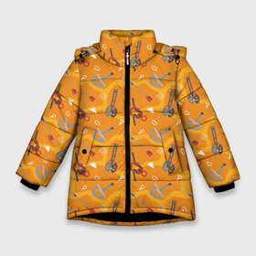 Зимняя куртка для девочек 3D с принтом Снаряжение Альпиниста в Новосибирске, ткань верха — 100% полиэстер; подклад — 100% полиэстер, утеплитель — 100% полиэстер. | длина ниже бедра, удлиненная спинка, воротник стойка и отстегивающийся капюшон. Есть боковые карманы с листочкой на кнопках, утяжки по низу изделия и внутренний карман на молнии. 

Предусмотрены светоотражающий принт на спинке, радужный светоотражающий элемент на пуллере молнии и на резинке для утяжки. | Тематика изображения на принте: athlete | carbines | climber | extreme | travel | альпинист | в горы | горовосходитель | карабины | промальп | промышленный альпинизм | путешествия | скалолаз | снаряжение | спортсмен | экстремал | экстрим
