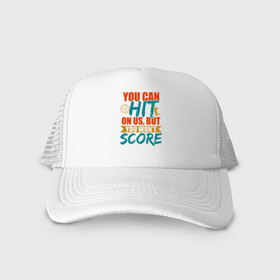 Кепка тракер с сеткой с принтом Hit The Score в Новосибирске, трикотажное полотно; задняя часть — сетка | длинный козырек, универсальный размер, пластиковая застежка | ball | beach | game | sport | volley | volleyball | волейбол | волейболист | волейболистка | гол | игра | игрок | мяч | площадка | пляж | пляжный | победа | сетка | спорт | тренер | чемпион