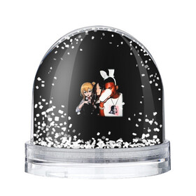 Игрушка Снежный шар с принтом Gangsta kaguya в Новосибирске, Пластик | Изображение внутри шара печатается на глянцевой фотобумаге с двух сторон | chocolate bunny | kaguya | афро | любовь | молоко